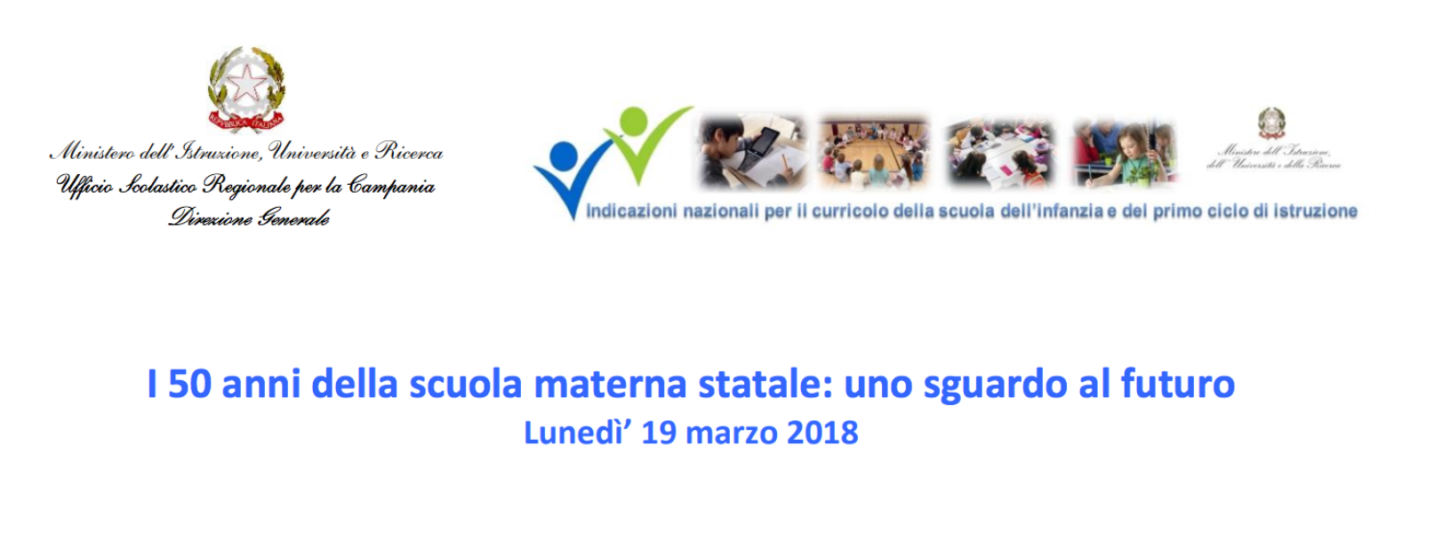 19 marzo a Città della Scienza:  incontro per i 50 anni della scuola materna statale 